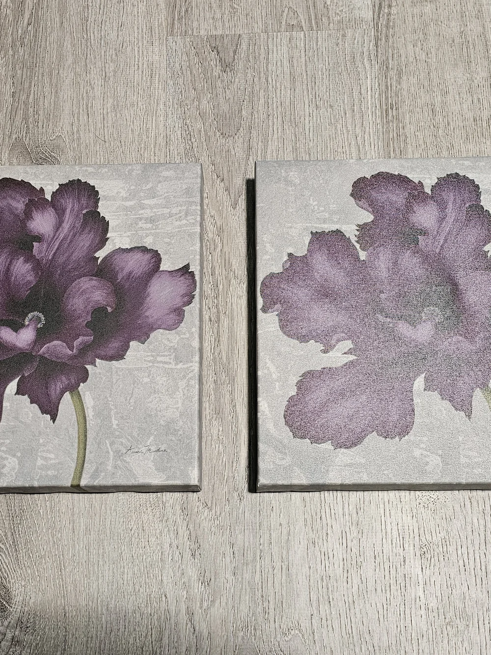 Purple Floral Wall Art Set - Home Wall Decor